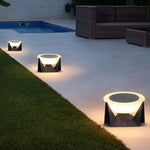 Waterproof LED Gray Modern Outdoor Solar Deck Post Lights Pillar Light - Lamp Outdoor