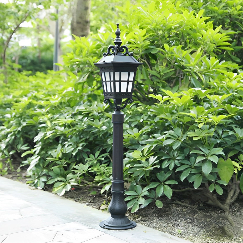 Outdoor European Style Aluminum Glass Post Lamp - Lamp Outdoor