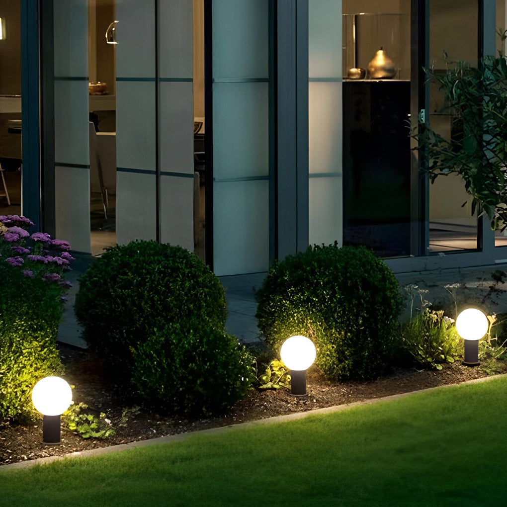 Elegant Round Ball LED Pathway Lights - Waterproof & Sturdy - Lamp Outdoor