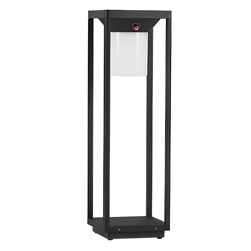 Adjustable Brightness LED Solar Path Lights Outdoor Black Modern Lawn Lamp - Lamp Outdoor
