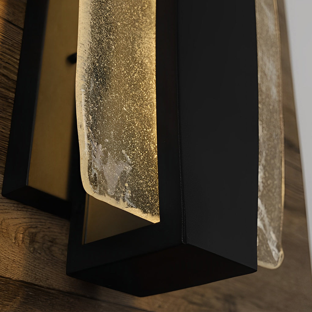 Waterproof LED Handmade Bubbles Glass Black Modern Outdoor Wall Light - Lamp Outdoor