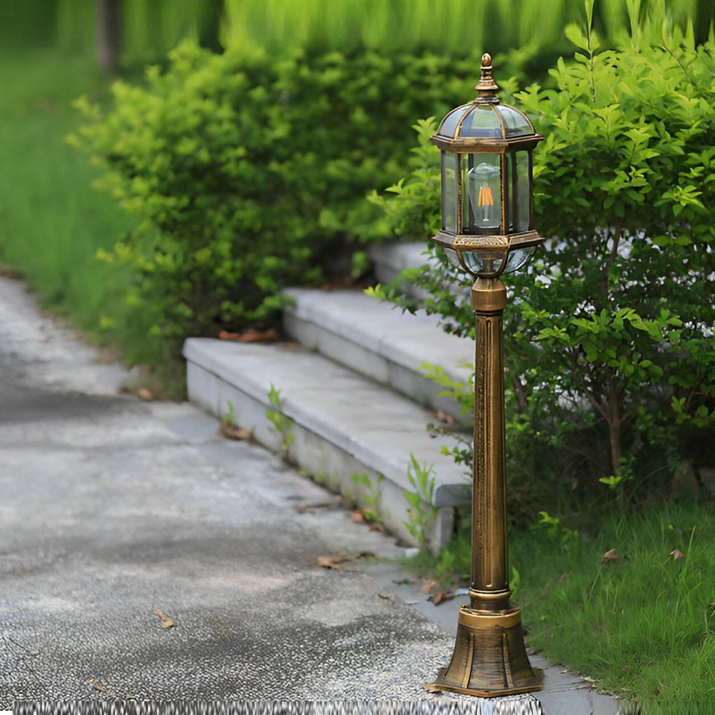 Vintage Golden LED Outdoor Pathway Light Luxury European-style Lawn Lamp - Lamp Outdoor