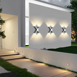 X Shape Creative Waterproof LED Black Modern Outdoor Wall Lamp Exterior Lights - Lamp Outdoor