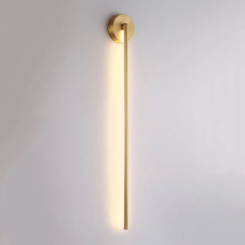 Fauro Modern Linear Metal&Silica Gel Wall Mount Lamps, Gold - Lamp Outdoor