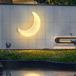 Creative Resin Moon Waterproof LED Modern Outdoor Wall Sconce Lighting - Lamp Outdoor