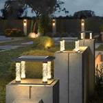 Bubbles Lamppost Square Waterproof LED Modern Solar Post Caps Lights - Lamp Outdoor