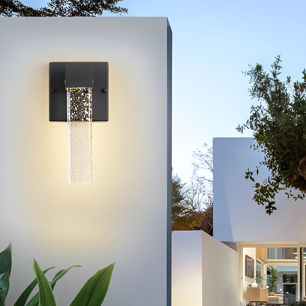 Waterproof LED 10W Crystal Black Modern Outdoor Wall Lamp Exterior Lights - Lamp Outdoor