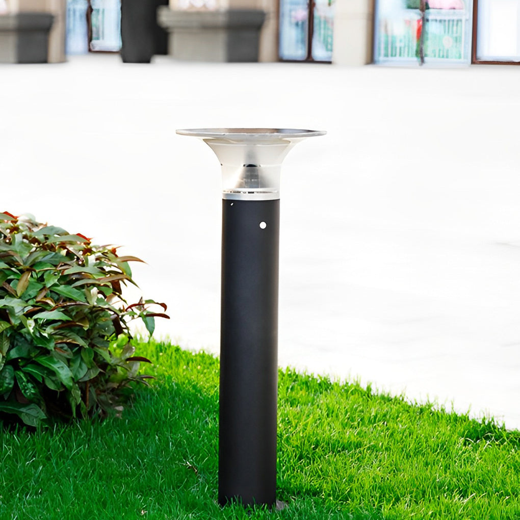 Efficient 3.5W Solar LED Path Downlights 360° Modern Black Landscape Lighting - Lamp Outdoor