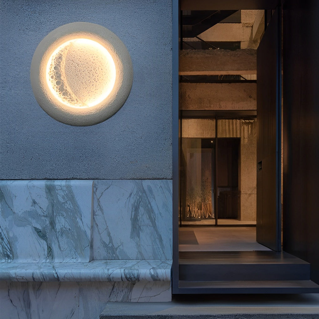 Creative Moon Shaped Waterproof LED 10W Modern Wall Lamp Exterior Decor - Lamp Outdoor