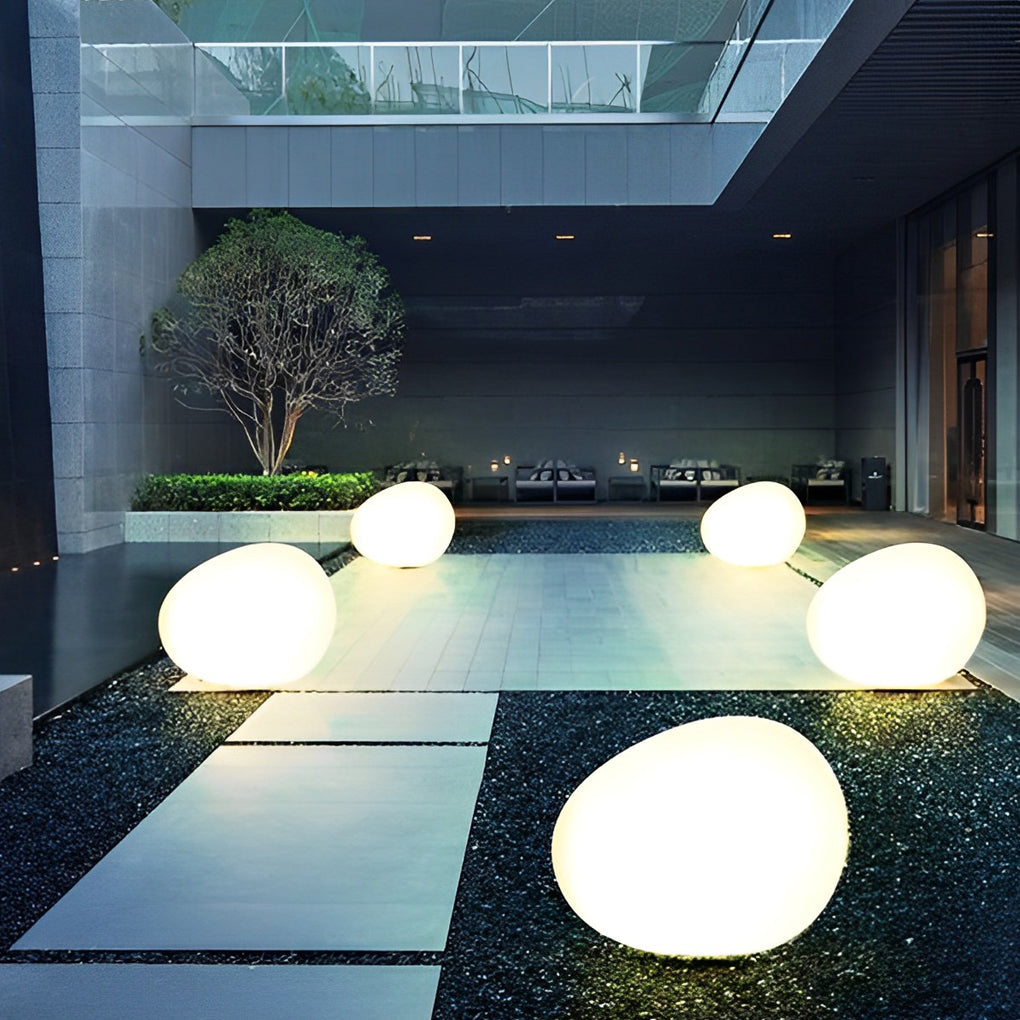 Adjustable LED Cobblestone Outdoor Lamp 3-Color Lighting for Gardens and Lawns - Lamp Outdoor