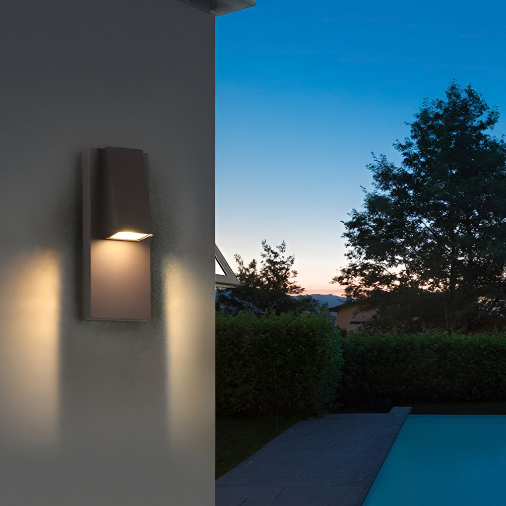 Rectangle Waterproof LED Black Modern Outdoor Wall Lamp Wall Light Fixture - Lamp Outdoor