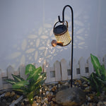 Iron Kettle Shower LED Solar Garden Light Unique and Efficient Outdoor Illumination - Lamp Outdoor