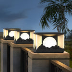 Mountain Scenery Design Waterproof LED Modern Solar Fence Post Lights - Lamp Outdoor