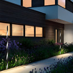 Linear Black LED Solar Powered Path Lamp Minimalist Outdoor Lighting - Lamp Outdoor