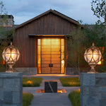 Round Glass E27 Waterproof European Style Outdoor Post Caps Lights - Lamp Outdoor