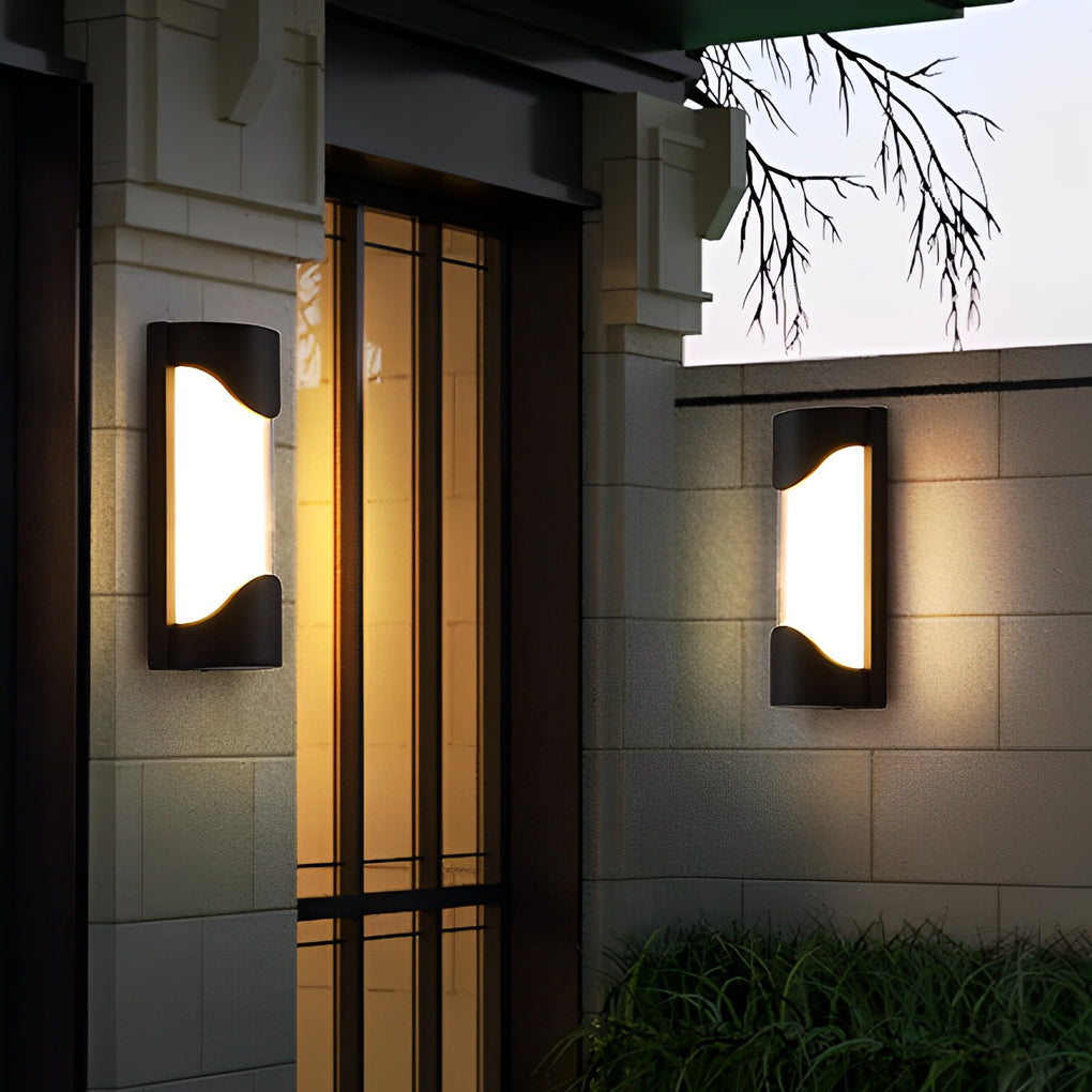 Creative Waterproof LED Black Modern Outdoor Wall Lamp Exterior Lights - Lamp Outdoor