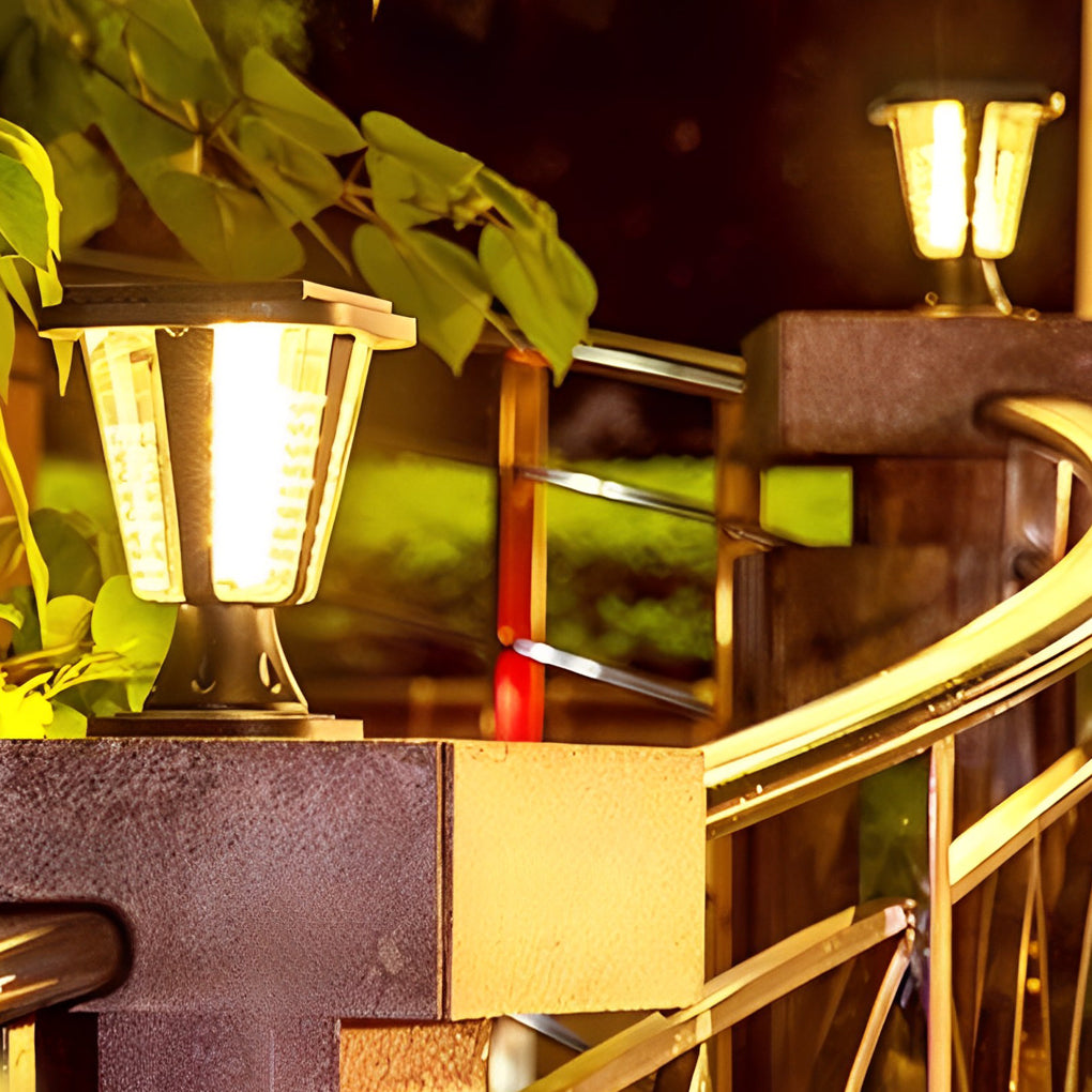 LED Waterproof Motion Sensor Light-control Modern Solar Post Caps Lights - Lamp Outdoor