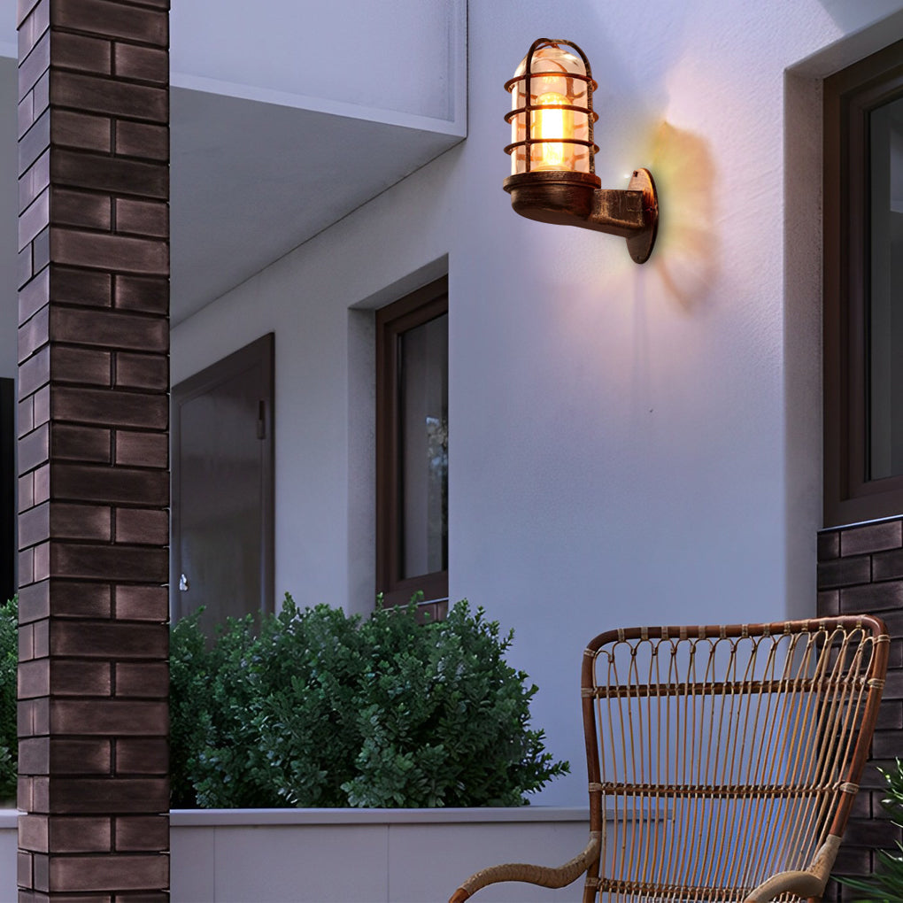 Retro Cage Shape LED 4w Waterproof American-style Outdoor Wall Lamp - Lamp Outdoor