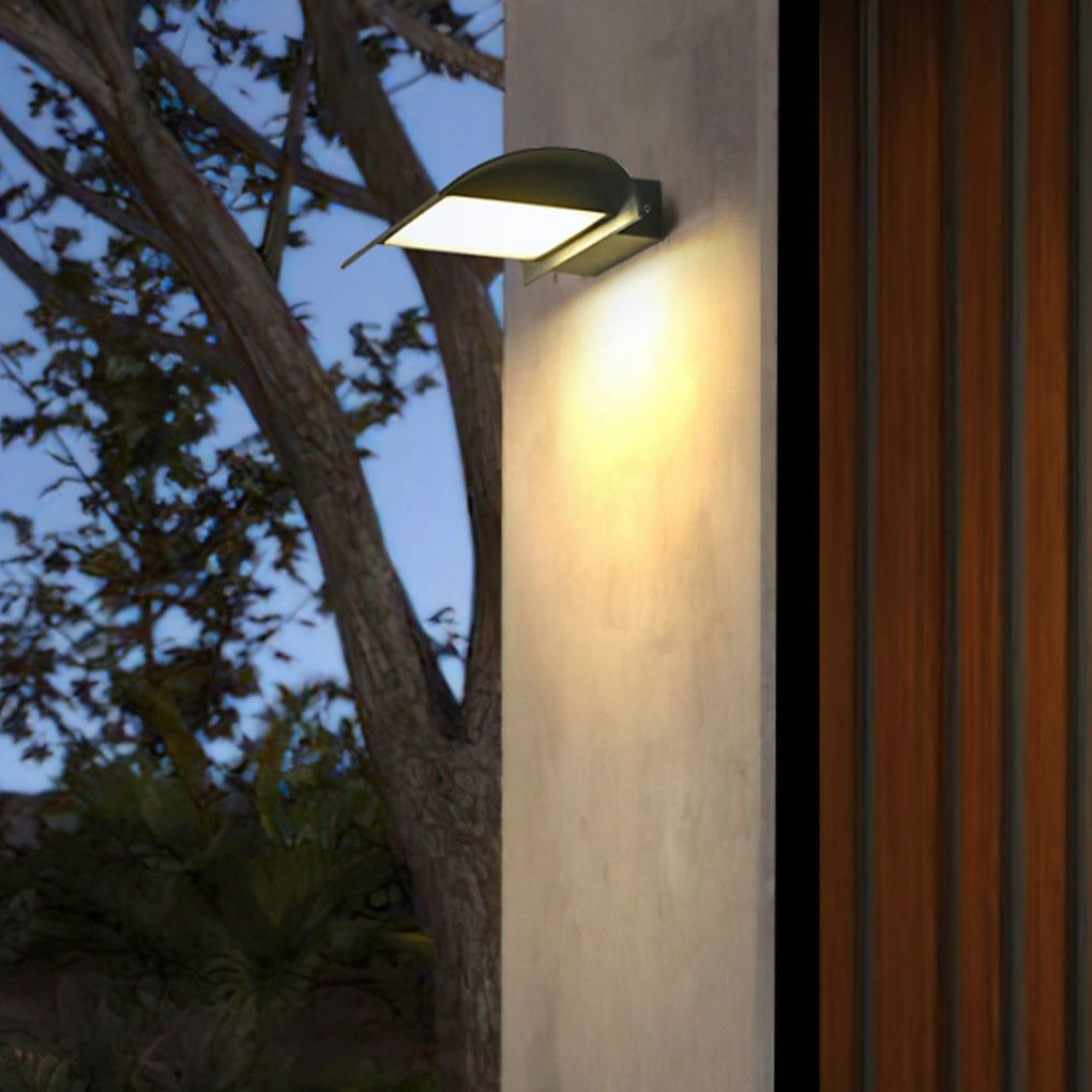 Curved Outdoor Waterproof LED Black Modern Minimalist Wall Lamp Exterior Lighting - Lamp Outdoor