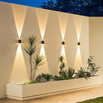 Up and Down Lighting LED Waterproof Black Modern Solar Wall Lights - Lamp Outdoor