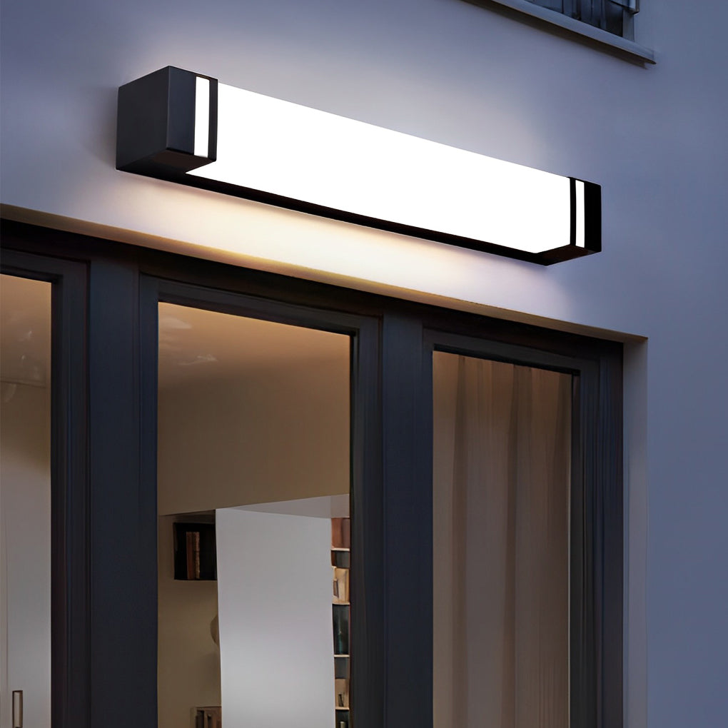 Rectangle Modern Waterproof LED Black Outdoor Wall Lighting - Lamp Outdoor