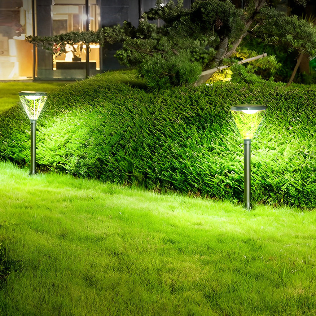 Adjustable Modern Black Solar LED Lawn Lamp with Intelligent Light Control - Lamp Outdoor