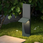 Modern Vertical LED Solar Pathway Lights Dual Panel Downlighting Design - Lamp Outdoor
