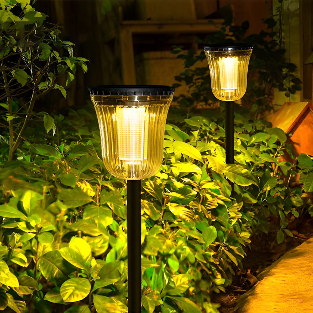 2Pcs Intelligent Solar Lawn Lights with Motion Sensor - Lamp Outdoor