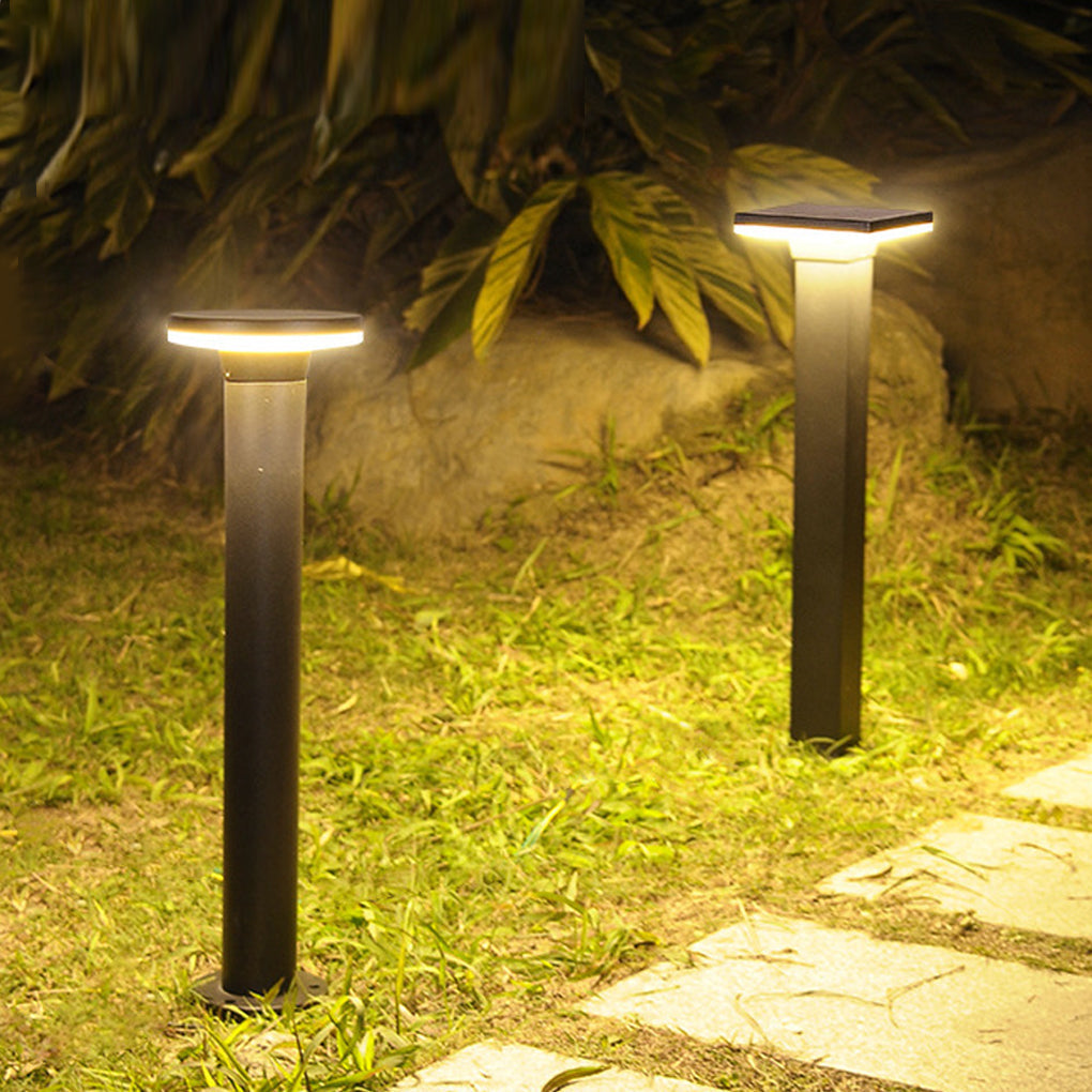 Outdoor Minimalist Round Square Waterproof LED Landscape Lighting Lawn Lamps - Lamp Outdoor