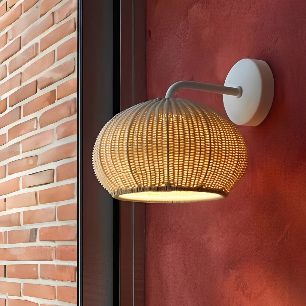 Lantern Shaped Waterproof Rattan Modern Outdoor Wall Lamp Chandelier - Lamp Outdoor