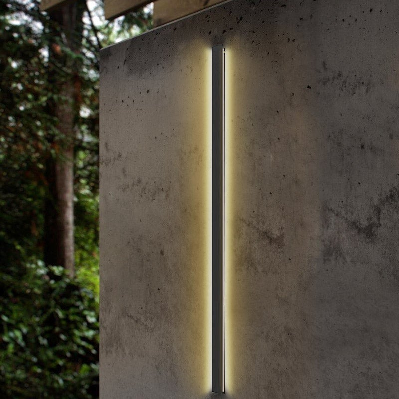 Long Linear LED Waterproof Black Minimalist Outdoor Wall Lights Exterior Lights - Lamp Outdoor
