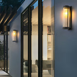 Creative Glass Waterproof LED Black Modern Solar Wall Lamp Exterior Lights - Lamp Outdoor