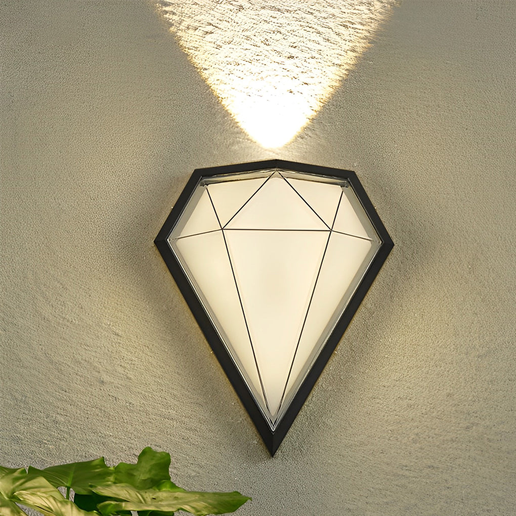 Creative Geometric LED Waterproof Black Modern Wall Lamp Exterior Lights - Lamp Outdoor