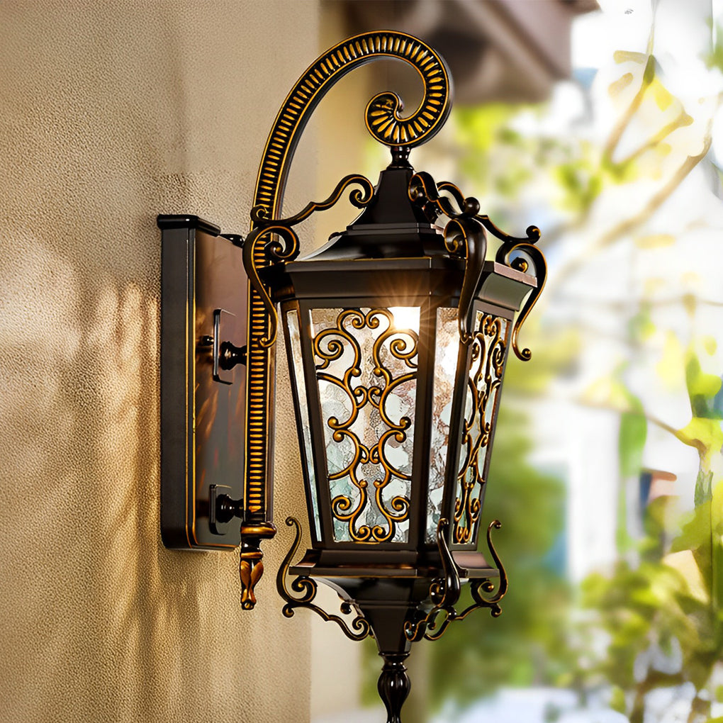 Retro Pattern Outdoor Waterproof European Style Wall Lamp Exterior Lights - Lamp Outdoor