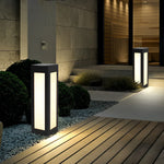 Modern Black Solar Bollard Lights Automatic, Waterproof LED Outdoor Lighting - Lamp Outdoor