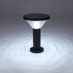 Contemporary Tapered Solar LED Pathway Light Black Cylindrical Outdoor Lighting - Lamp Outdoor