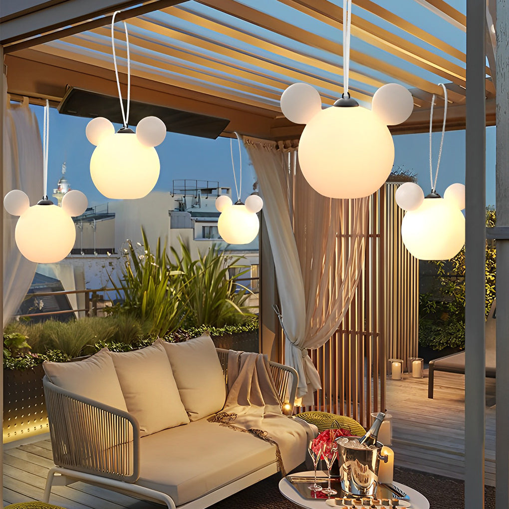 Cartoon 3D Animal Waterproof USB Rechargeable Outdoor Hanging Lights - Lamp Outdoor
