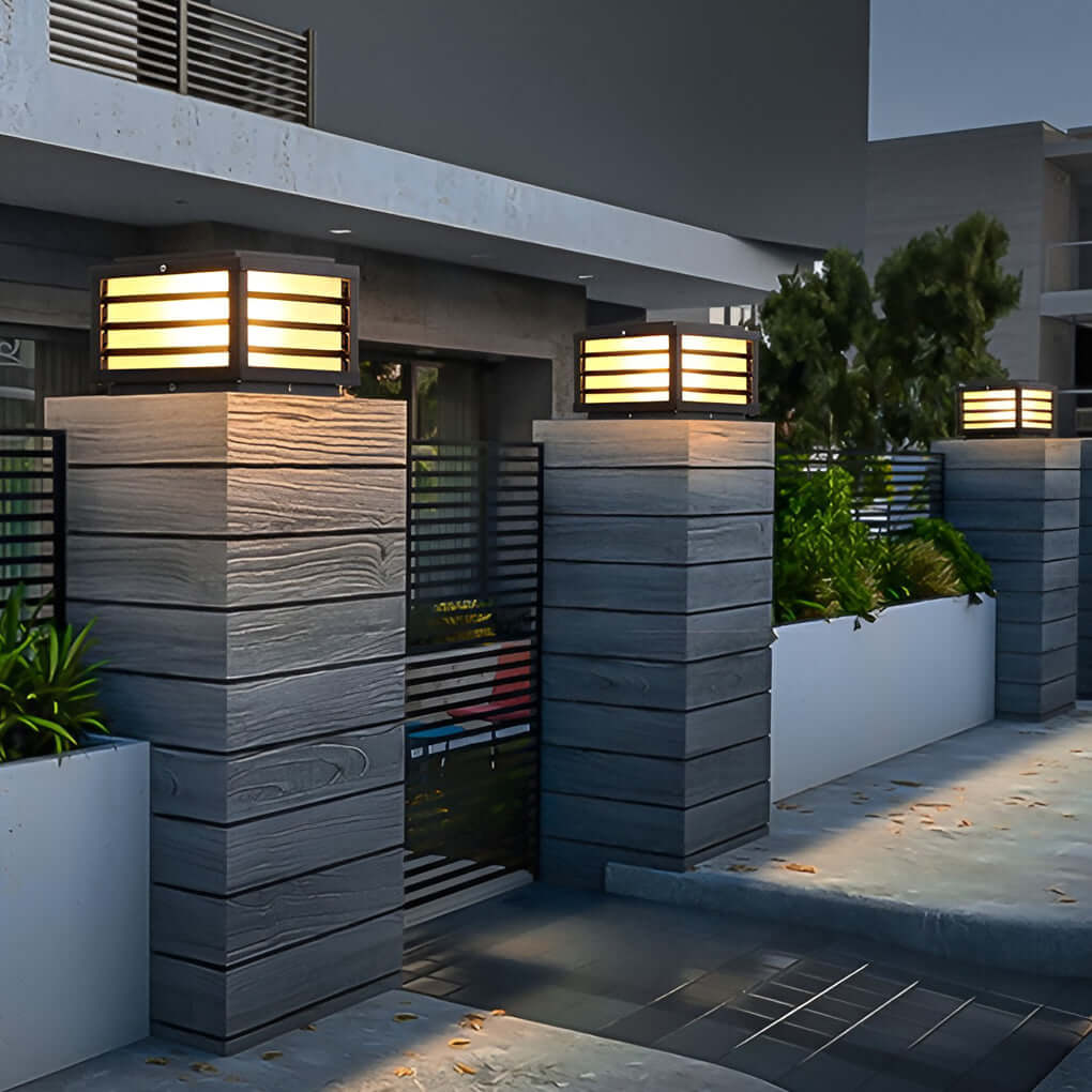 Modern Solar LED Fence Cap Post Lights for Pretty Fence Post Lighting - Lamp Outdoor