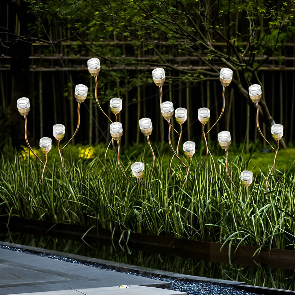 Outdoor Flower Bud Lawn Lights – Apple & Grape Designs, LED, Modern Illumination - Lamp Outdoor