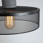 Xenith Industrial Cylindrical Pendant Light, Cement/Metal - Lamp Outdoor