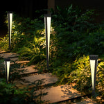 Round Gray Solar Outdoor Light Waterproof LED Lawn Lamp - Lamp Outdoor