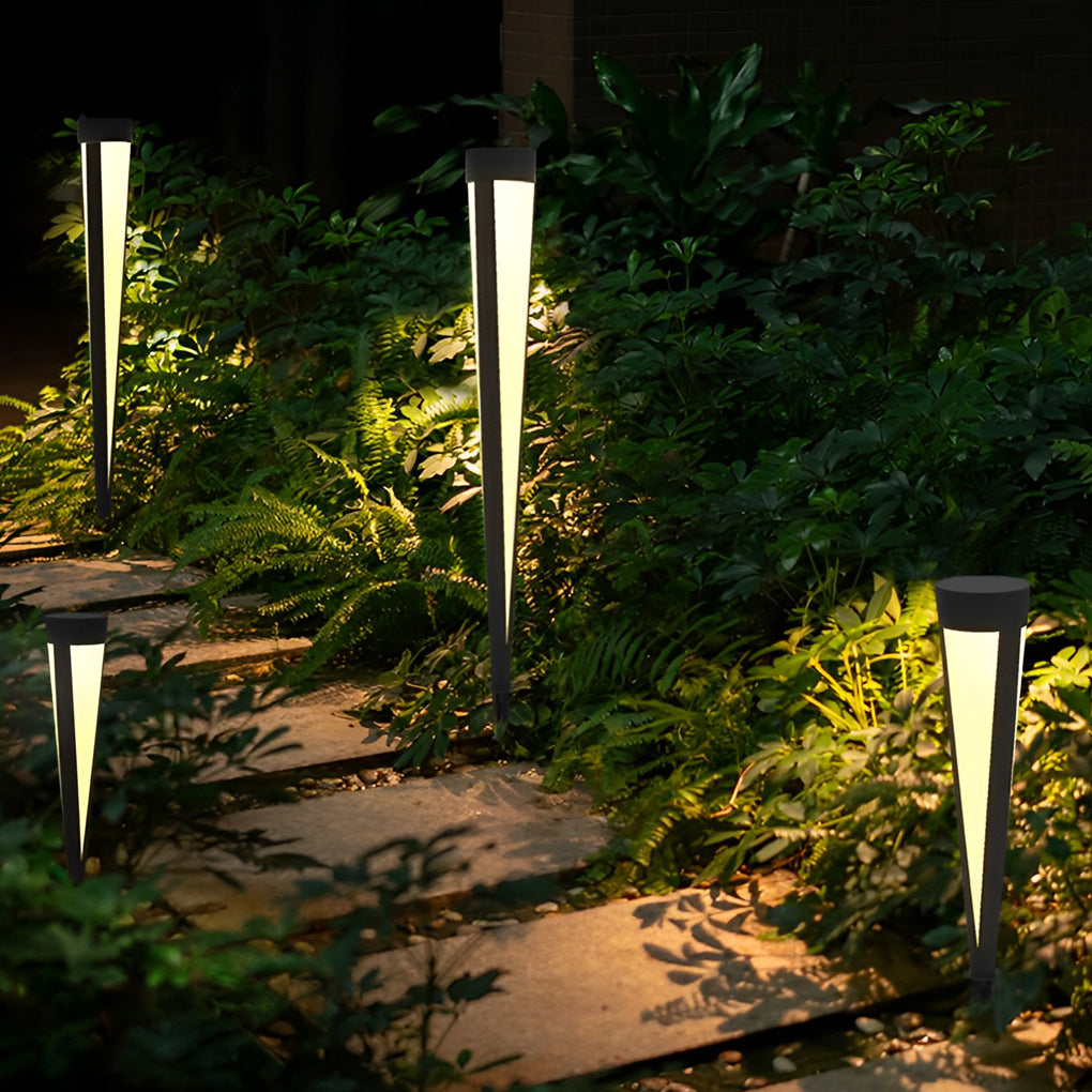 Round Gray Solar Outdoor Light Waterproof LED Lawn Lamp - Lamp Outdoor