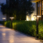 4-Light Square Waterproof LED Outdoor Path Lights - Solar & Hardwired Options - Lamp Outdoor
