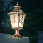Retro Pattern Waterproof LED European Style Solar Fence Post Lights - Lamp Outdoor