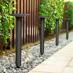 Round LED Solar Garden Light with Intelligent Light-Control & Waterproof Design - Lamp Outdoor