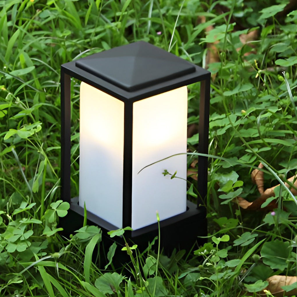 Aluminum Cubic Lawn Lantern 110V Low Voltage LED Waterproof Landscape Lighting - Lamp Outdoor