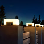 Minimalist Square Waterproof LED Black Modern Solar Post Caps Lights - Lamp Outdoor