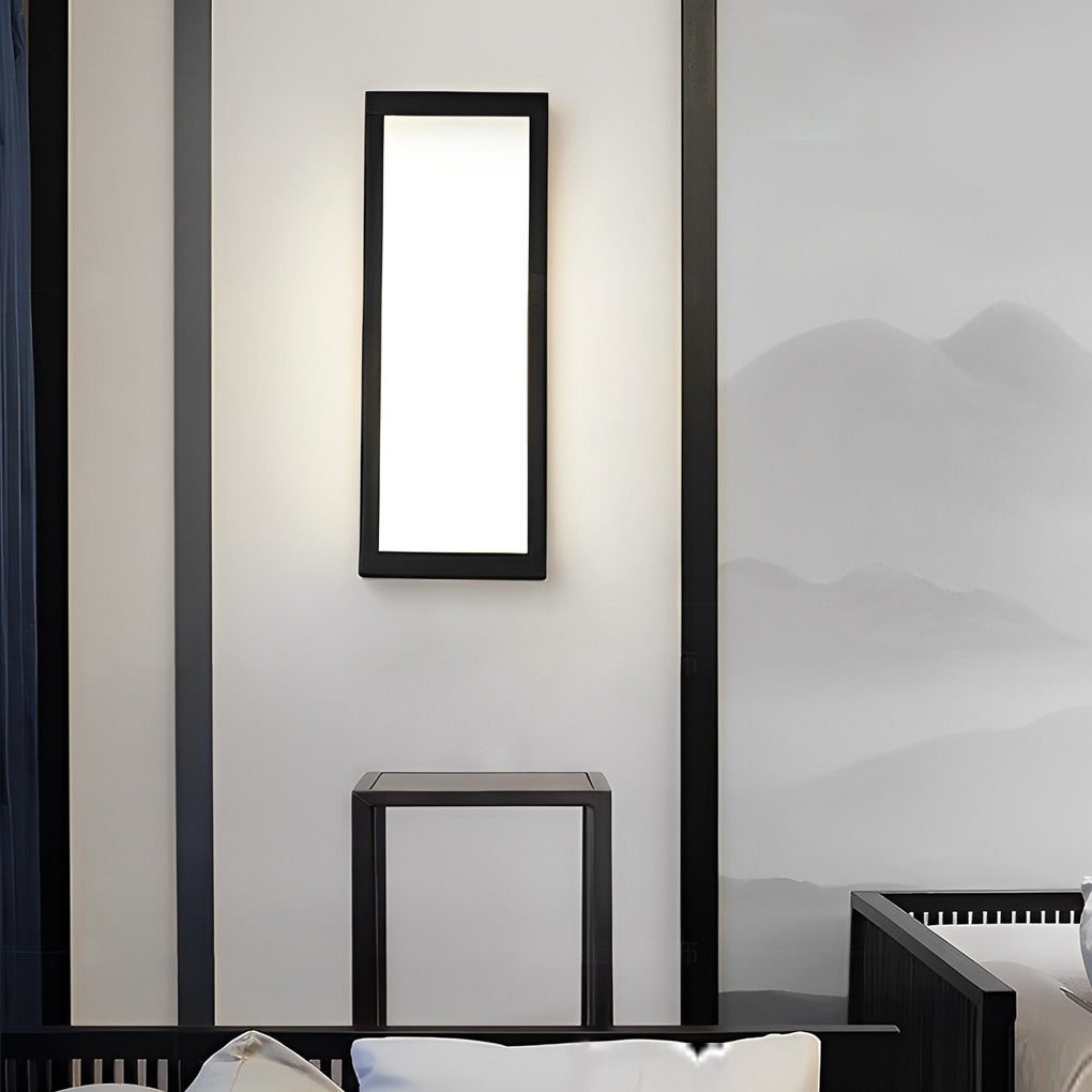 Rectangular LED Waterproof Black Modern Outdoor Exterior Light Wall Lamp - Lamp Outdoor