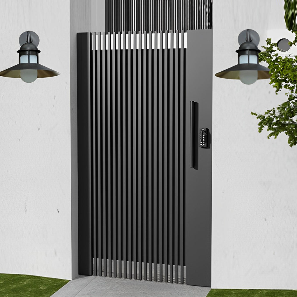 Antique Round Iron Glass Waterproof Black Retro Outdoor Wall Lights - Lamp Outdoor