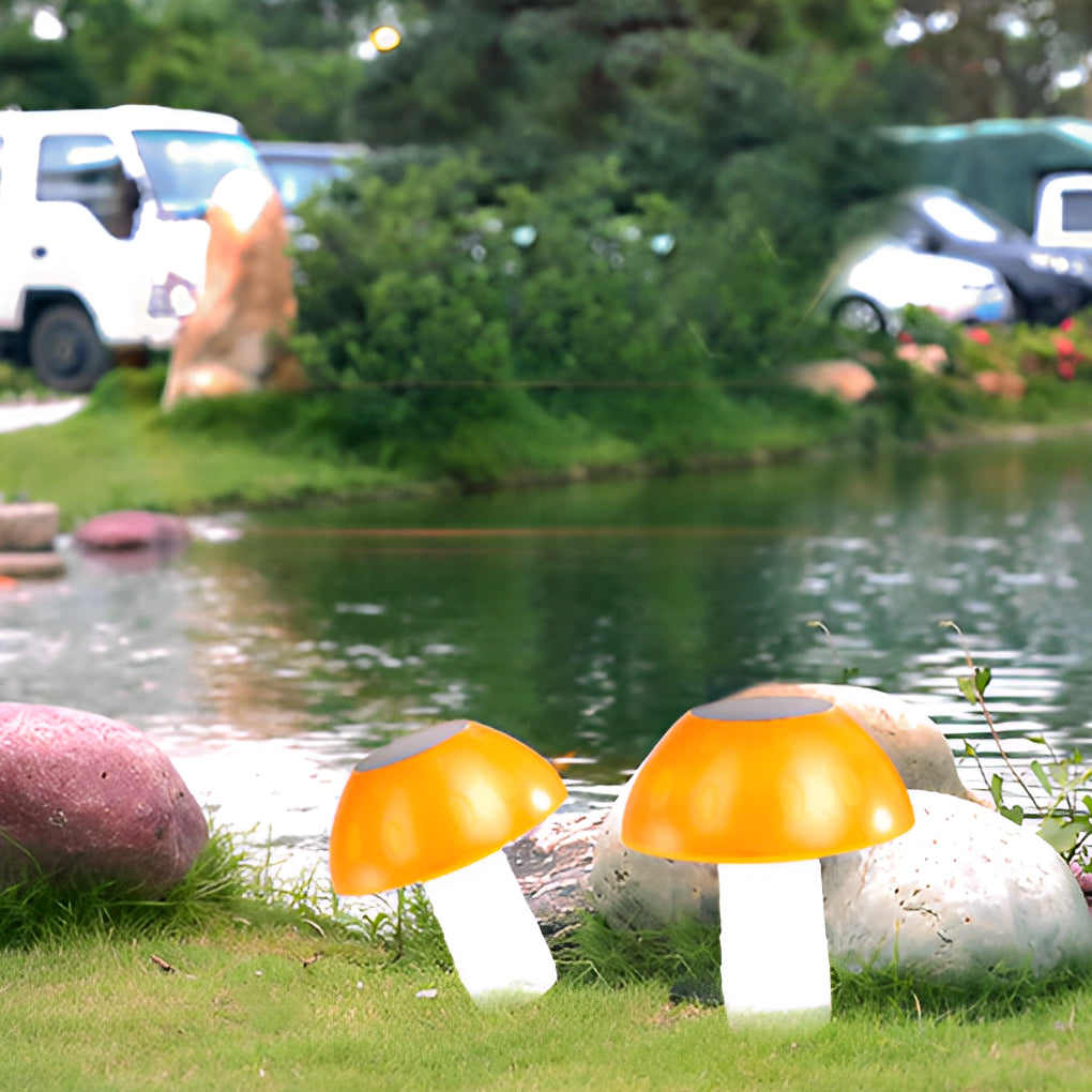 Mushroom Solar LED Lawn Light Smart, Waterproof for Outdoor Gardens and Parks - Lamp Outdoor